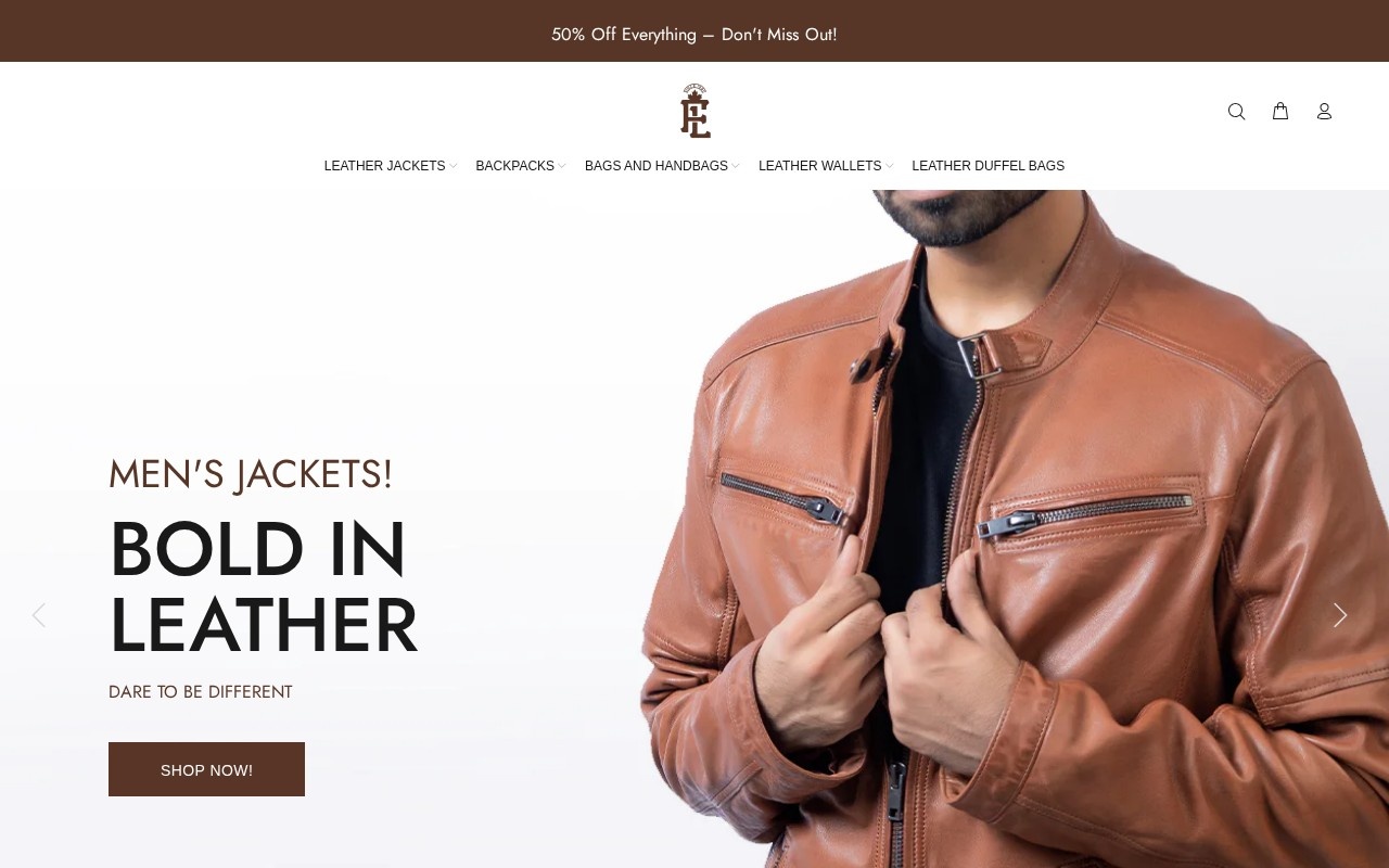 Family Leather Outlet ecommerce storefront