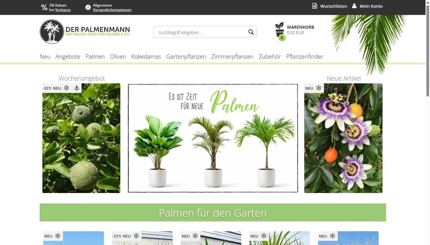 Palmenmann Shopware store